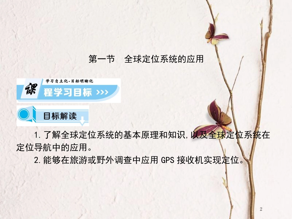 高中地理 第三章 地理信息技术的应用 第1节 全球定位系统的应用课件 中图版必修3_第2页