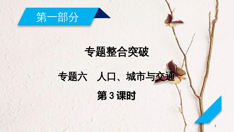 年高考地理二轮复习 专题6 人口、城市与交通（第3课时）课件_第1页