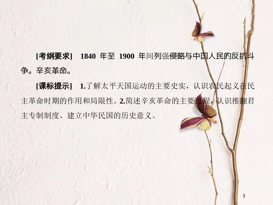 2019版高考历史一轮总复习 第三单元 近代中国反侵略、求民主的潮流 10 太平天国运动与辛亥革命课件 新人教版_第3页