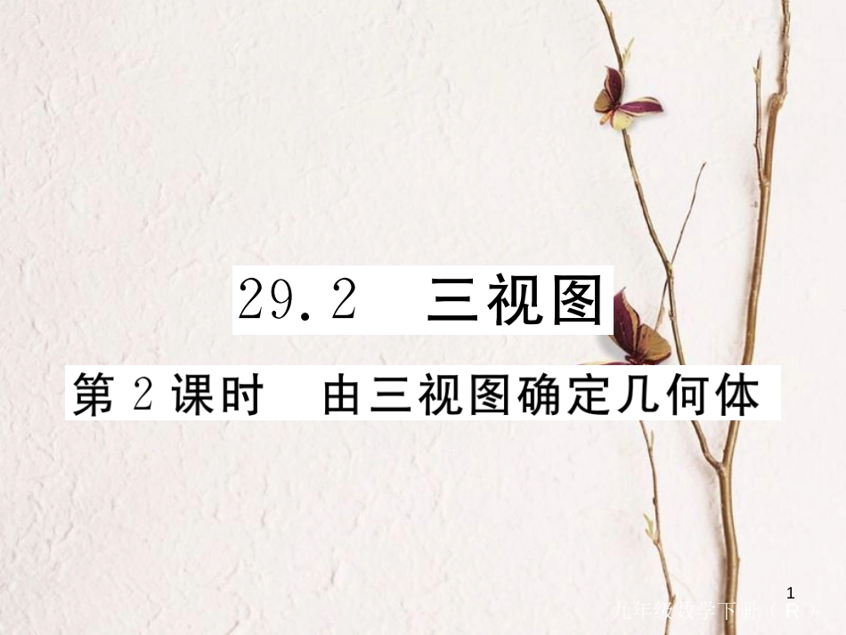 （安徽专版）九年级数学下册 第二十九章 投影与视图 29.2 第2课时 由三视图确定几何体练习课件 （新版）新人教版_第1页
