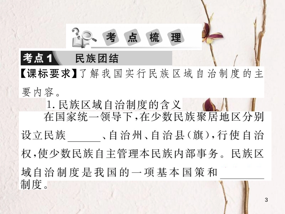 中考历史总复习 第三部分 中国现代史 第四、五学习主题 民族团结与祖国统一、国防建设与外交成就课件_第3页