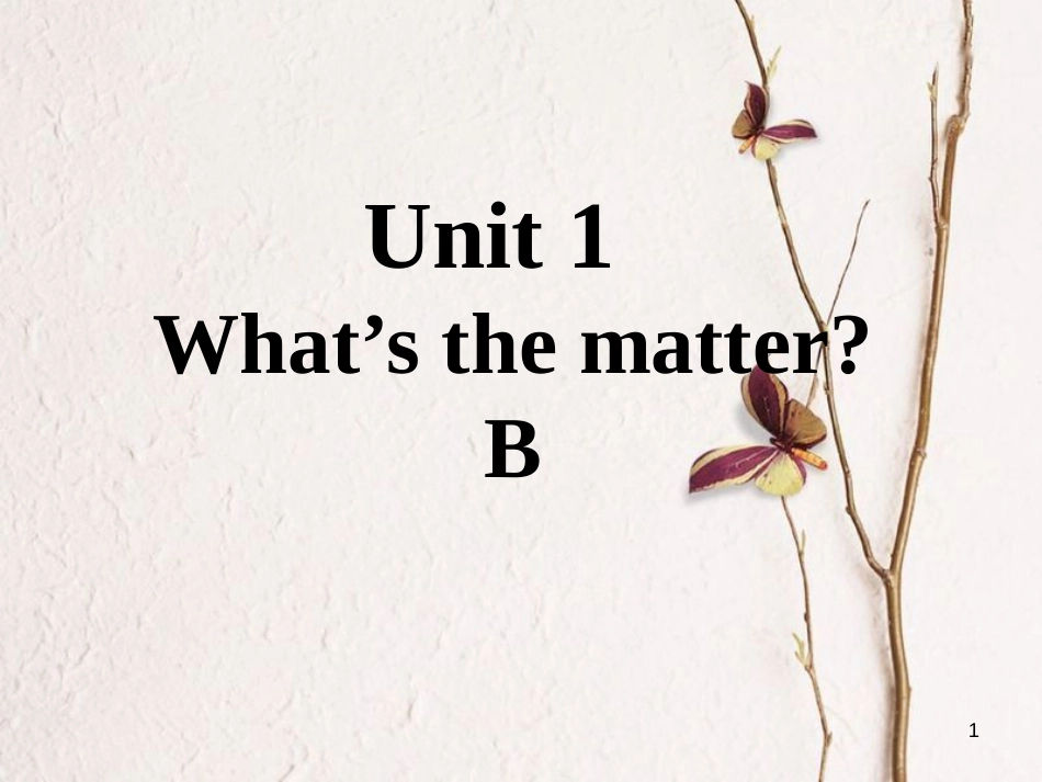 八年级英语下册 口头表达专练 Unit 1 What’s the matter Section B课件 （新版）人教新目标版_第1页