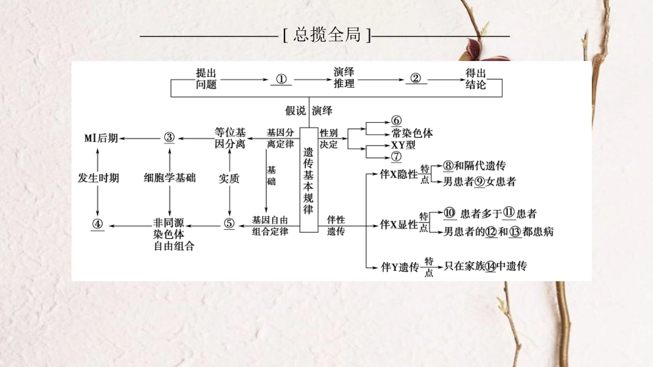 2019版高考生物一轮复习 第5单元 遗传和染色体单元网络构建课件 苏教版_第2页