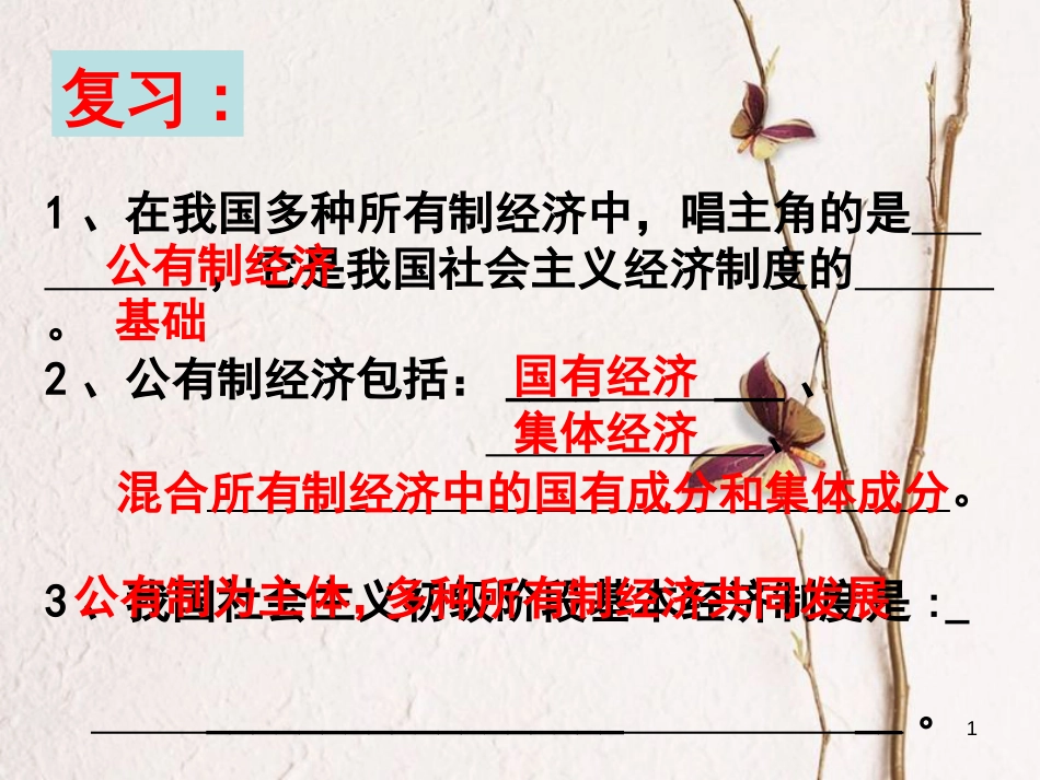 江西省九年级政治全册 第三单元 融入社会 肩负使命 第七课 关注经济发展 第2框《走向共同富裕的道路》课件 新人教版_第1页