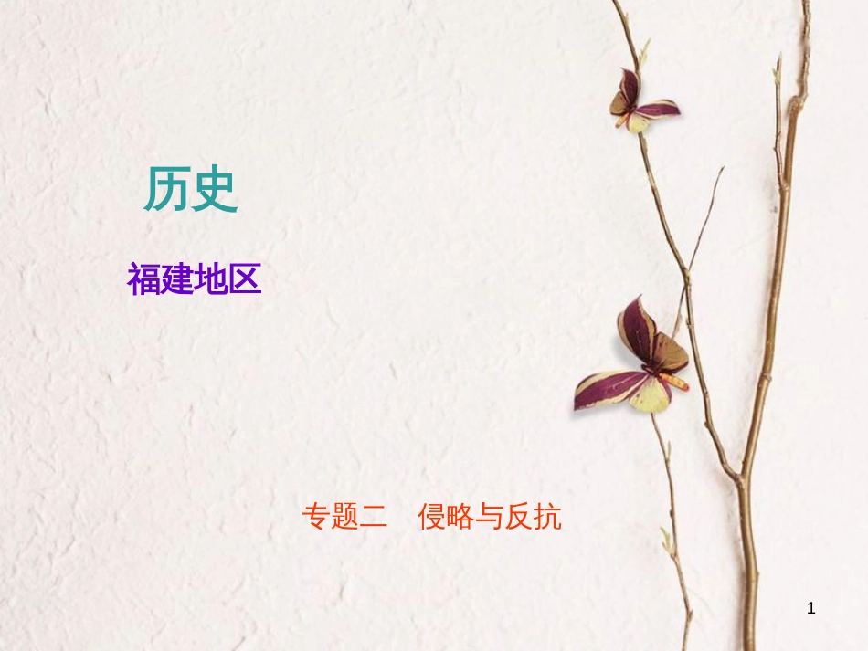 （福建专版）中考历史总复习 专题二 侵略与反抗课件_第1页