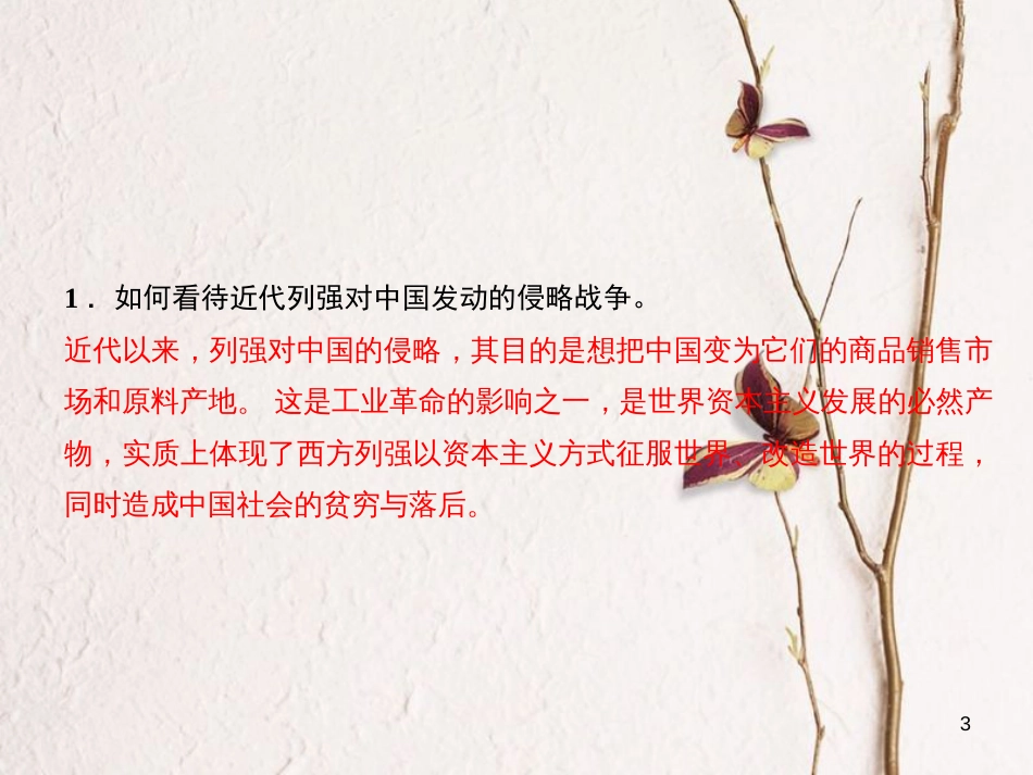（福建专版）中考历史总复习 专题二 侵略与反抗课件_第3页