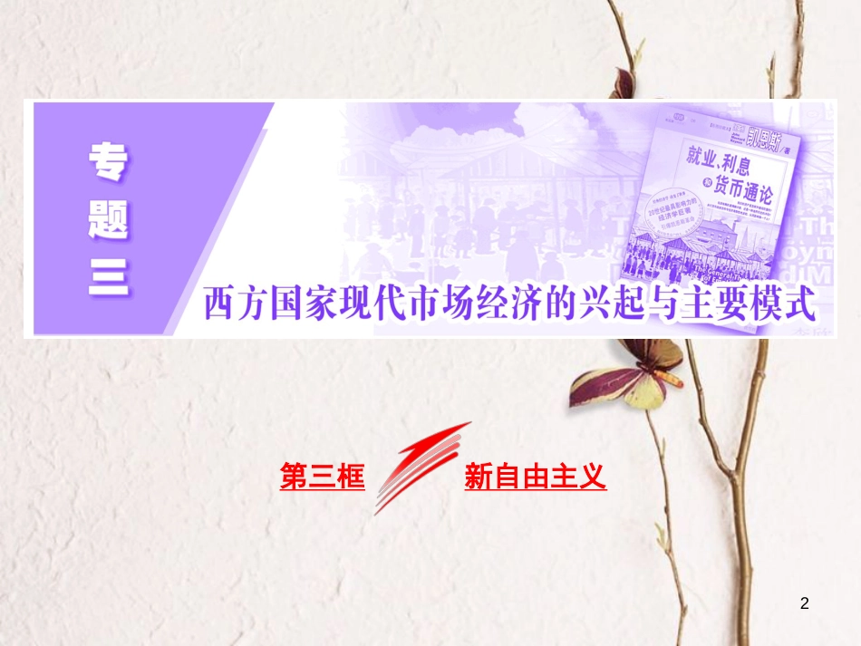 高中政治 专题三 西方国家现代市场经济的兴起与主要模式 第三框 新自由主义课件 新人教版选修2_第2页