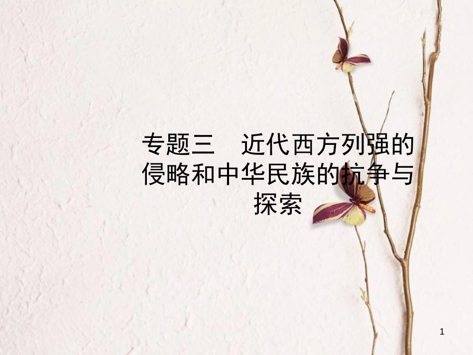 山东省滨州市中考历史复习 专题三 近代西方列强的侵略和中华民族的抗争与探索课件_第1页