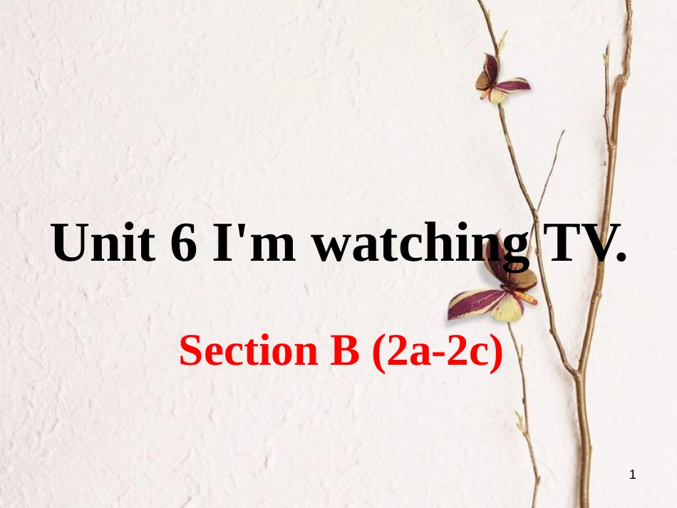（安徽专版）七年级英语下册 Unit 6 I’m watching TV Section B（第2课时）教学课件 （新版）人教新目标版_第1页