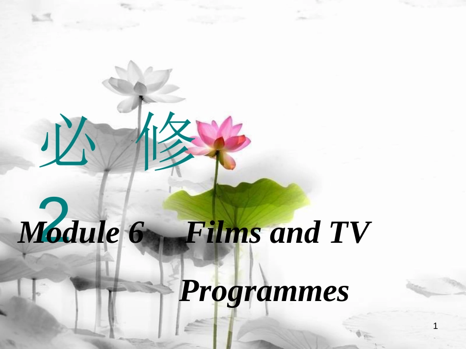 高考英语一轮复习 Module 6 Films and TV Programmes课件 外研版必修2_第1页