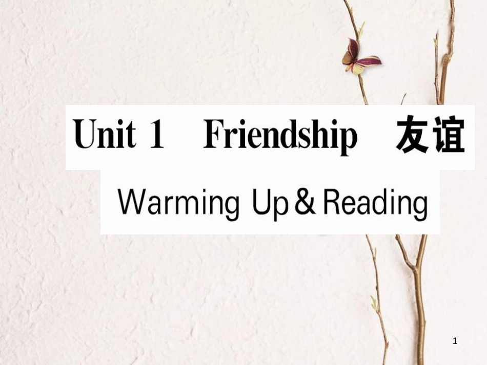 高中英语 Unit 1 Friendship Warming Up Reading课件 新人教版必修1_第1页