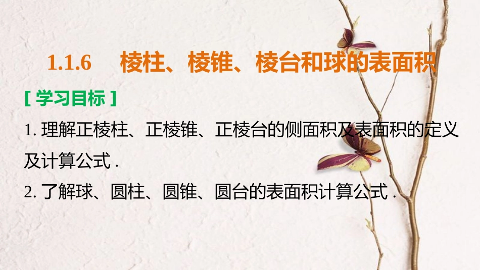 高中数学 第一章 立体几何初步 1.1.6 棱柱、棱锥、棱台和球的表面积课件 新人教B版必修2[共30页]_第2页