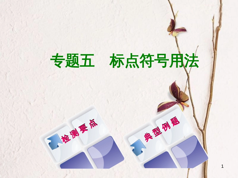 湖南省2018年中考语文 专题五 标点符号用法复习课件_第1页