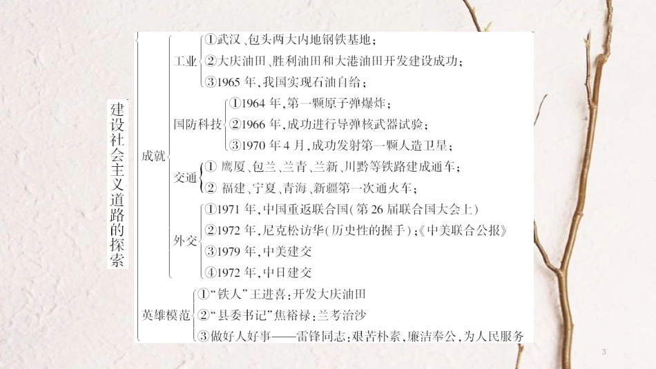 八年级历史下册 第二单元 建设之路的曲折探索知识整合课件 北师大版_第3页