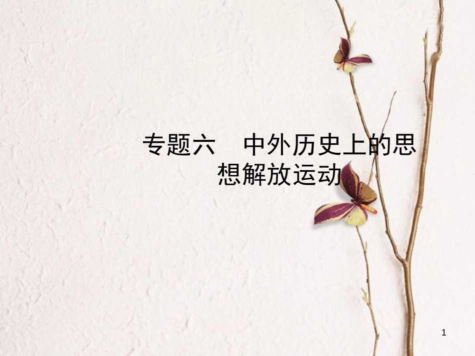 山东省德州市中考历史总复习 专题六 中外历史上的思想解放运动课件_第1页