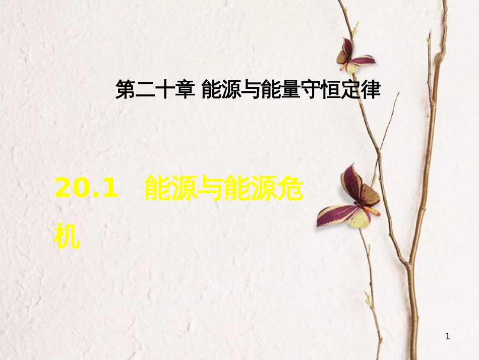 九年级物理下册 20.1 能源与能源危机课件 （新版）粤教沪版_第1页