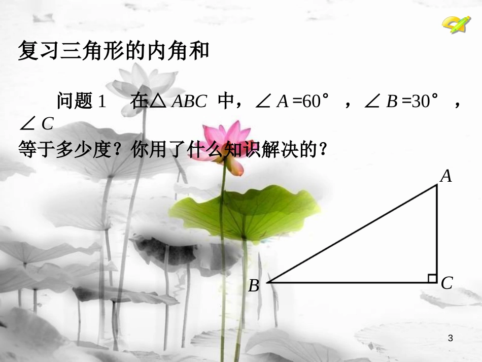 八年级数学上册 11.2 与三角形有关的角（第2课时）课件 （新版）新人教版_第3页