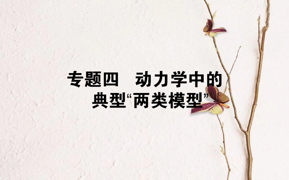 2019届高考物理一轮复习 第三章 牛顿运动定律 专题四课件_第1页