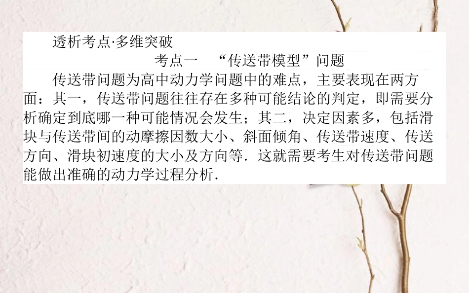 2019届高考物理一轮复习 第三章 牛顿运动定律 专题四课件_第2页