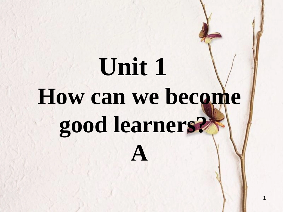 九年级英语全册 口头表达专练 Unit 1 How can we become good learners A课件 （新版）人教新目标版_第1页