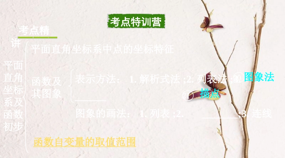 浙江省中考数学复习第一部分考点研究第三单元函数第9课时平面直角坐标系及函数初步课件_第2页