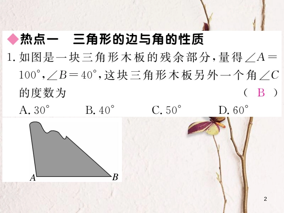 七年级数学下册 第四章 三角形热点专练练习课件 （新版）北师大版_第2页