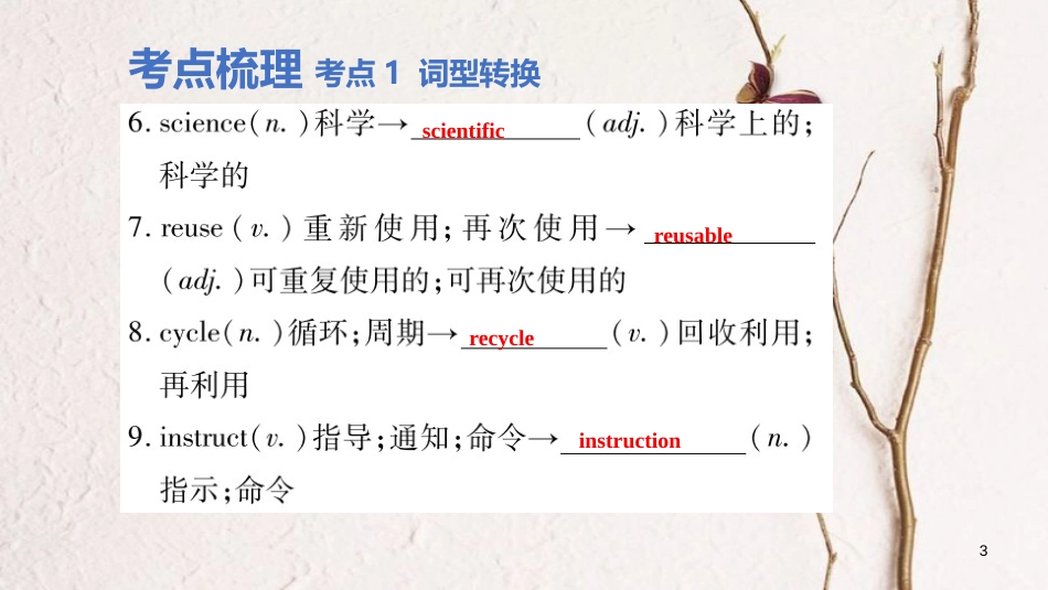 云南省中考英语学业水平精准复习方案 第一部分 教材复习 课时22 九全 Units 13-14课件_第3页