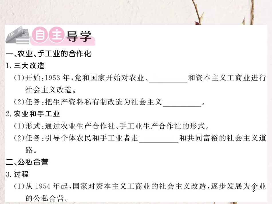 八年级历史下册 第5课 三大改造与社会主义制度的建立课件 岳麓版_第2页