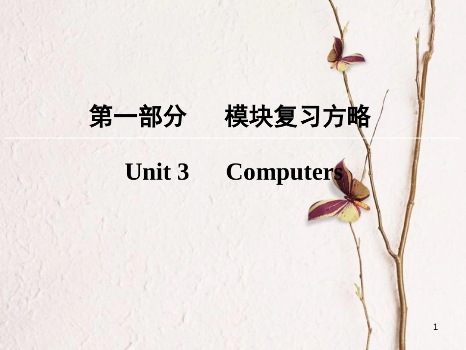 版高考英语大一轮复习 第1部分 模块复习方略 Unit 3 Computers课件 新人教版必修2_第1页