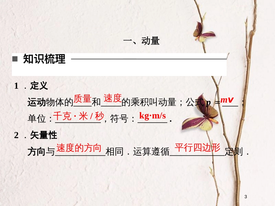 高中物理 第十六章 动量守恒定律 2 动量和动量定理同步备课课件 新人教版选修3-5_第3页