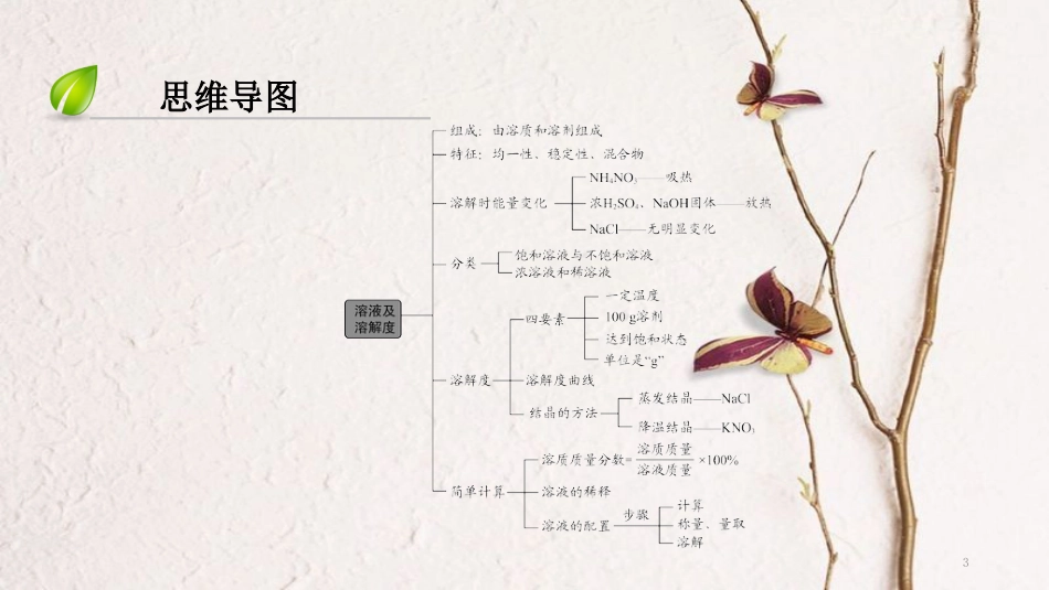 （深圳专用）中考化学总复习 第3部分 身边的化学物质 第9讲 溶液课件 （新版）新人教版_第3页