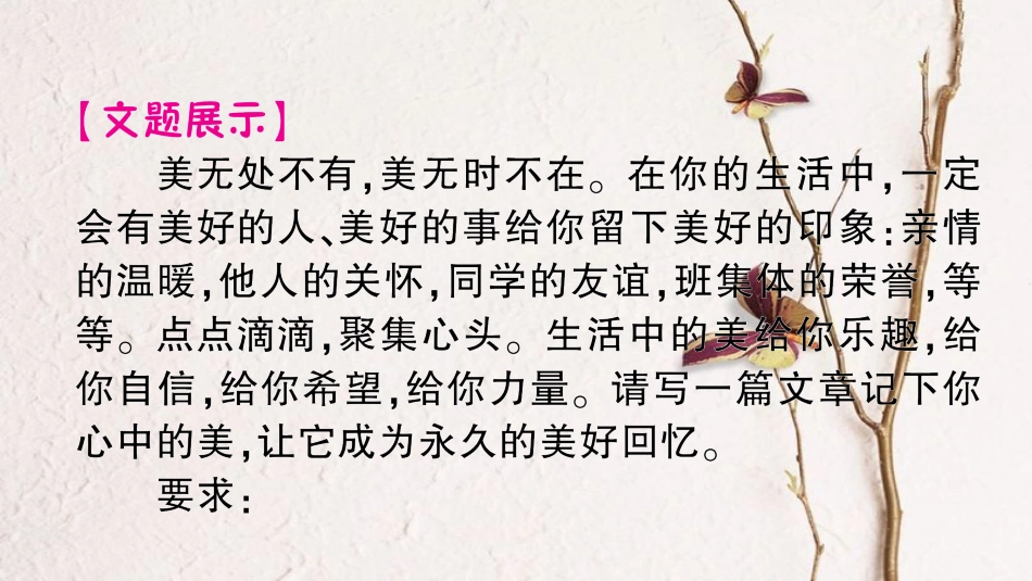 九年级语文下册 第二单元 写作 记下你心中的美作业课件 语文版_第2页