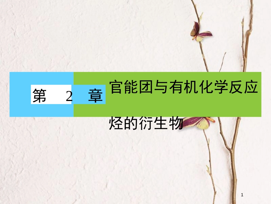 高中化学 第二章 官能团与有机化学反应 烃的衍生物 2.1 有机化学反应类型课件 鲁科版选修5_第1页