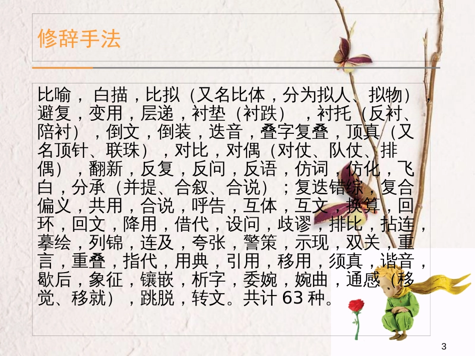 中考语文 阅读理解与写作 第三课 阅读与写作中的修辞课件_第3页