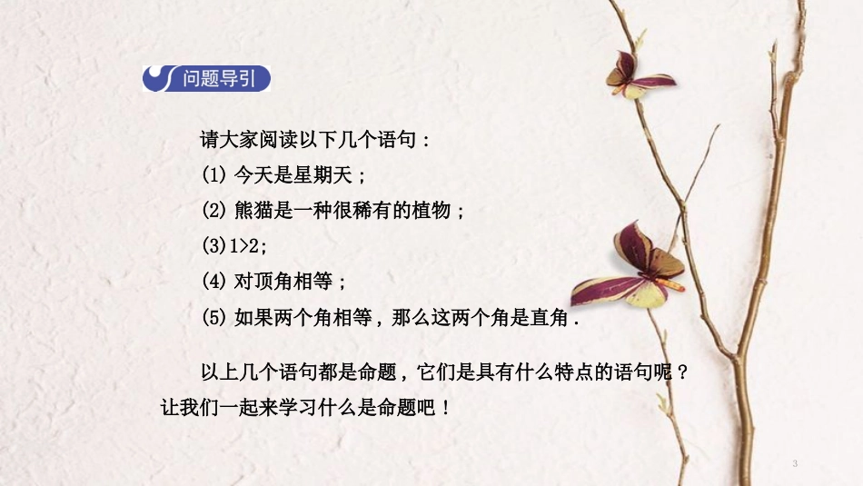 七年级数学下册 第五章 相交线与平行线 5.3.2 命题、定理、证明（第1课时）导学课件 （新版）新人教版_第3页