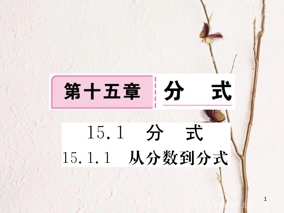 （贵州专用）八年级数学上册 15.1 分式 15.1.1 从分数到分式课件 （新版）新人教版_第1页