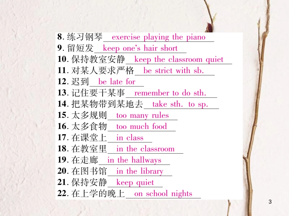 （遵义专版）七年级英语下册 Unit 4 Don’t eat in class同步作文指导课件 （新版）人教新目标版_第3页