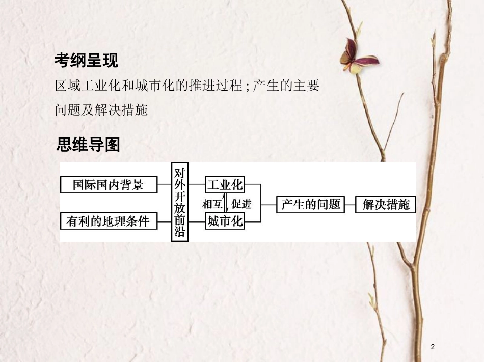 2019届高考地理一轮复习 第十五单元 区域经济发展、区际联系与区域协调发展 第二讲 区域工业化与城市化——以我国珠江三角洲地区为例课件_第2页