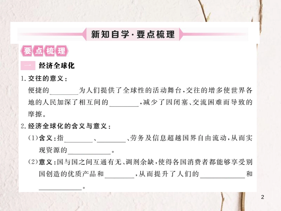 九年级政治全册 第一单元 世界大舞台 第一课 生活在地球村 第2框 村里的生活很不错课件 人民版_第2页