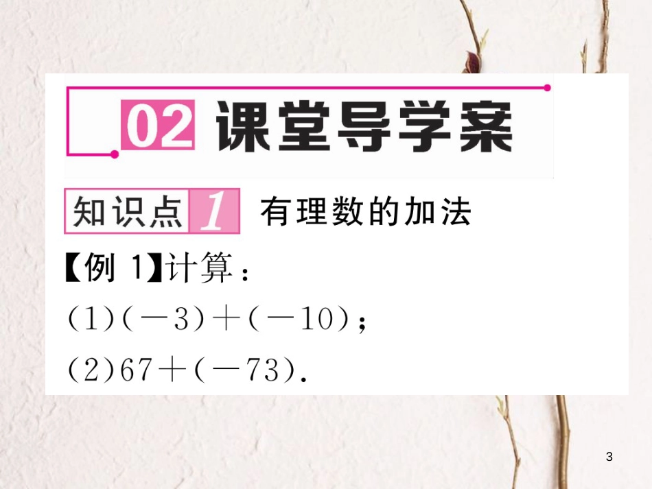 （贵阳专版）七年级数学上册 2.4 有理数的加法 第1课时 有理数的加法法则课件 （新版）北师大版_第3页