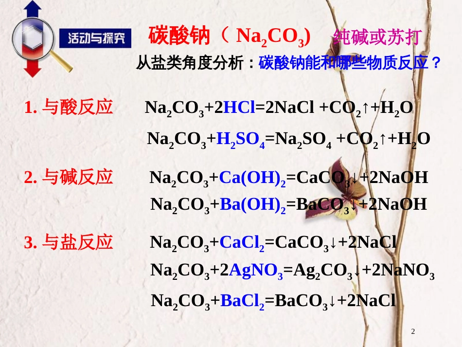 高中化学 专题2 从海水中获得的化学物质 第二单元 钠 镁及其化合物—碳酸钠的性质与应用课件 苏教版必修1_第2页