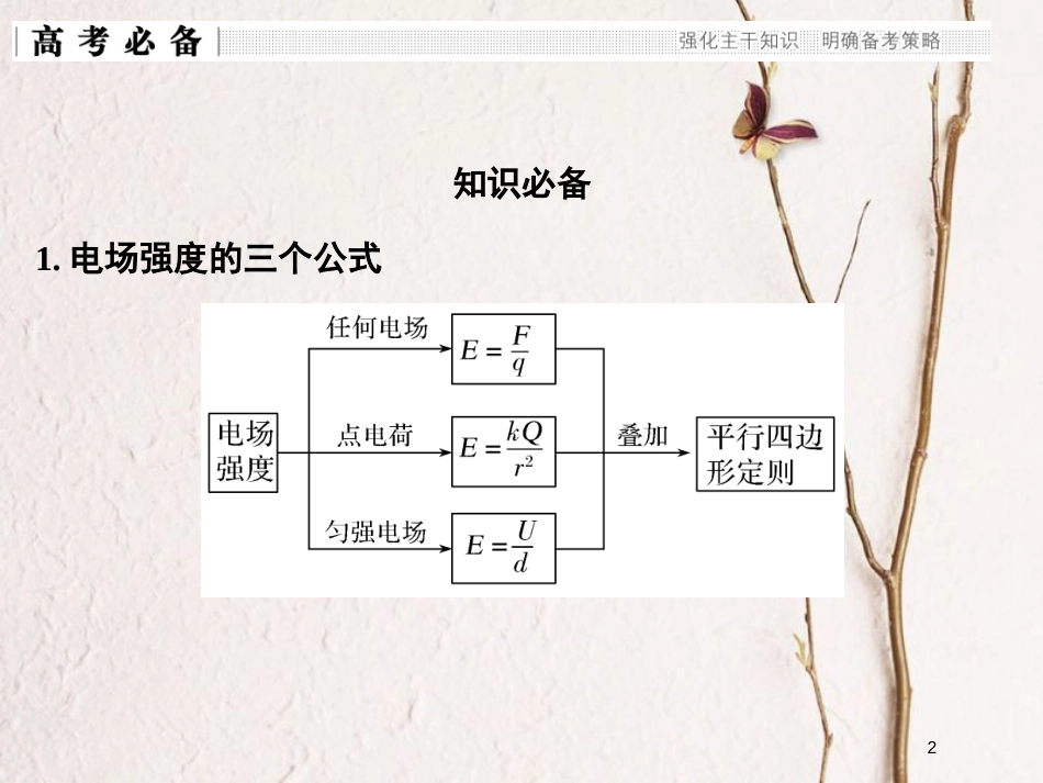 （全国通用）高考物理二轮复习 专题三 电场与磁场 第1讲 电场和磁场的基本性质课件_第2页