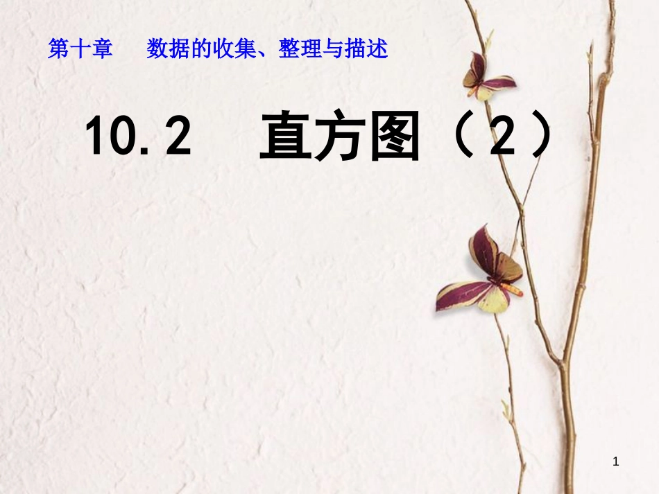 山东省诸城市桃林镇七年级数学下册 第10章 数据的收集、整理与描述 10.2 直方图（2）课件 （新版）新人教版_第1页