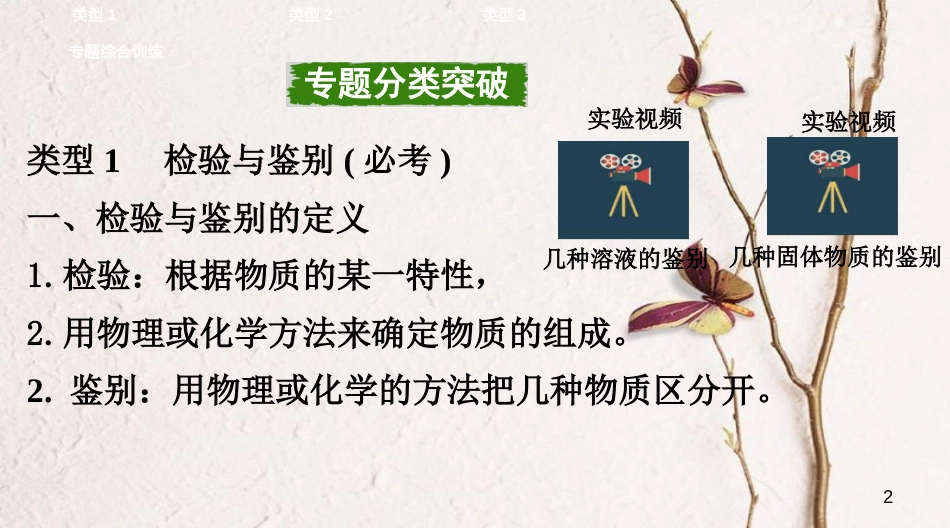 江西省中考化学复习第二部分专题研究专题三物质的检验与鉴别、除杂和共存课件_第2页