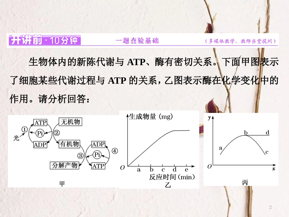 （全国通用）高考生物二轮复习 专题二 代谢 串讲一 酶和ATP 第2课时 高考研究课件_第2页