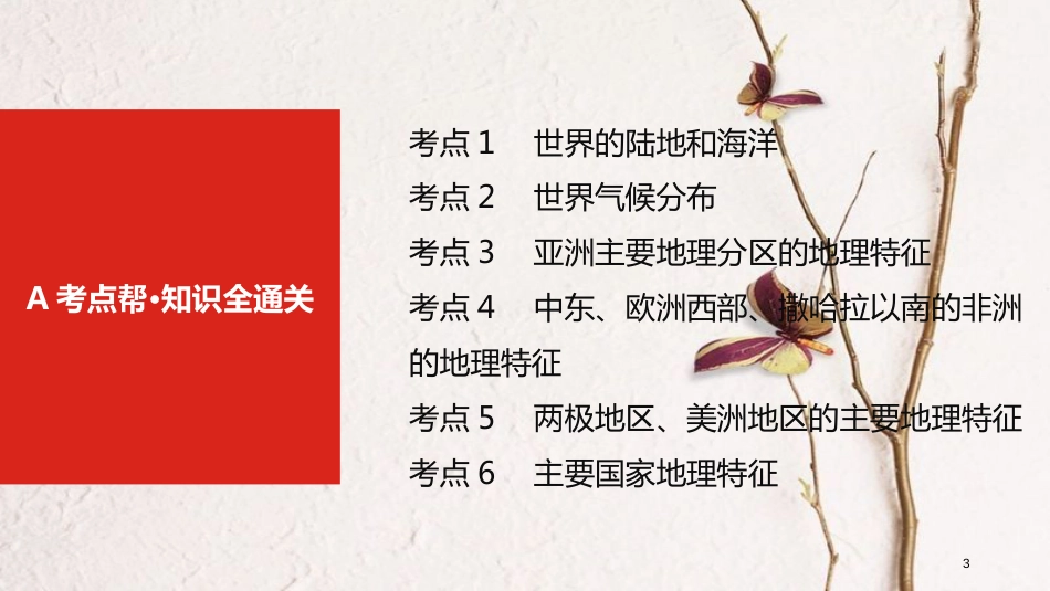 （全国版）2019版高考地理一轮复习 第十九单元 世界地理课件_第3页