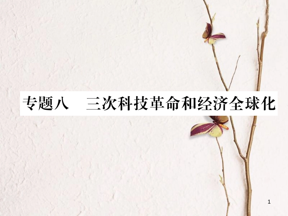 （河北专版）中考历史总复习 专题8 三次科技革命和经济全球化课件_第1页