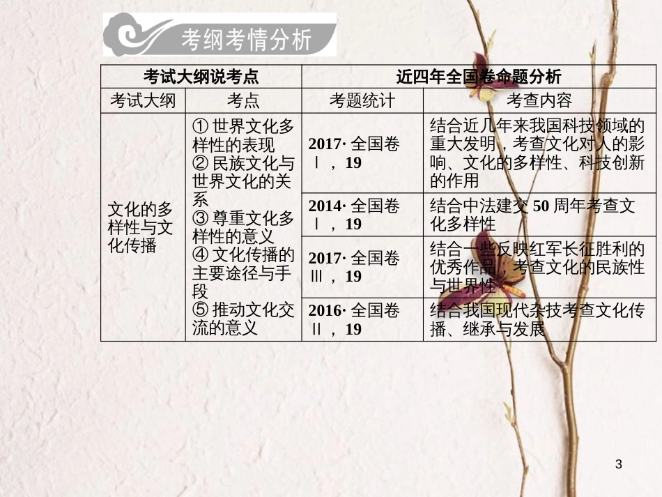 2019版高考政治总复习 第二单元 文化传承与创新 第三课 文化的多样性与文化传播课件 新人教版必修3_第3页