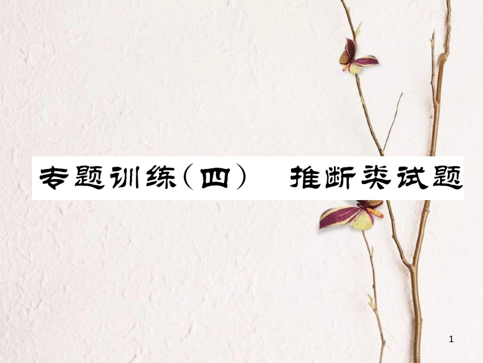 九年级化学下册 专题训练4 推断类试题作业课件 （新版）新人教版_第1页