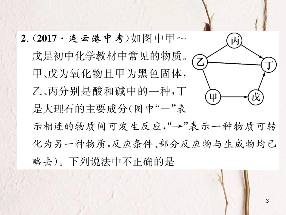 九年级化学下册 专题训练4 推断类试题作业课件 （新版）新人教版_第3页